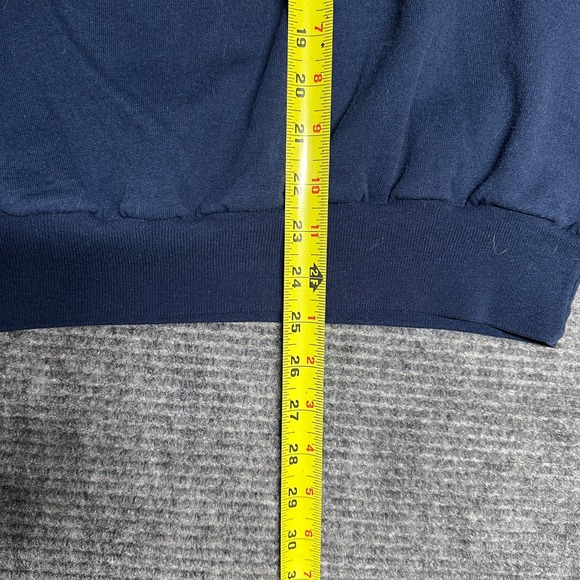 Vintage MC Sportswear Fall Embroidered Mock Neck Sweatshirt Large Navy‎ Blue - Picture 4 of 5